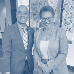 Monteiro with Mayor Karen Bass